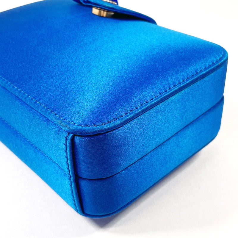 LOEWE Shoulder Bag Party bag 2WAY Satin blue Women Second hand