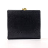 Salvatore Ferragamo Tri-fold wallet 22 3058 Vala purse with a clasp leather Black Women Used