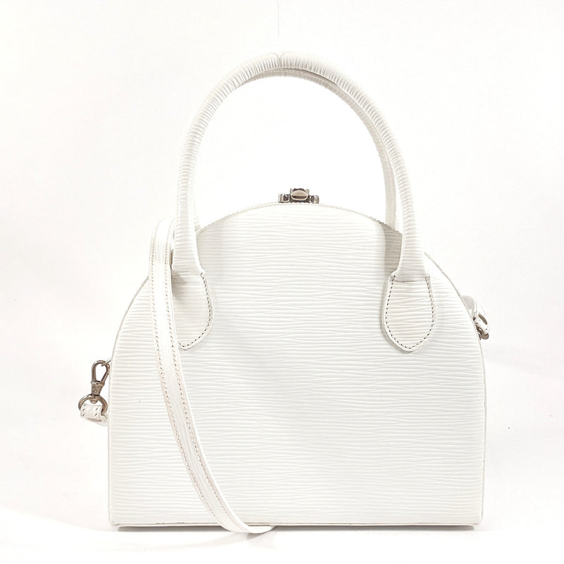 FENDI Handbag 2WAY leather white Women Used