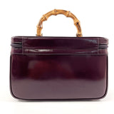 GUCCI Handbag 013 2122 2491 Vanity Bamboo Patent leather purple Women Used