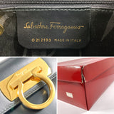 Salvatore Ferragamo Handbag O 212193 Gancini leather Black Women Used