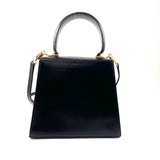 Salvatore Ferragamo Handbag O 212193 Gancini leather Black Women Used