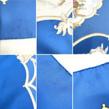 HERMES scarf Carre 90 LES CHEVAUX DES MOGHOLS Mughal horse silk blue Women Second hand