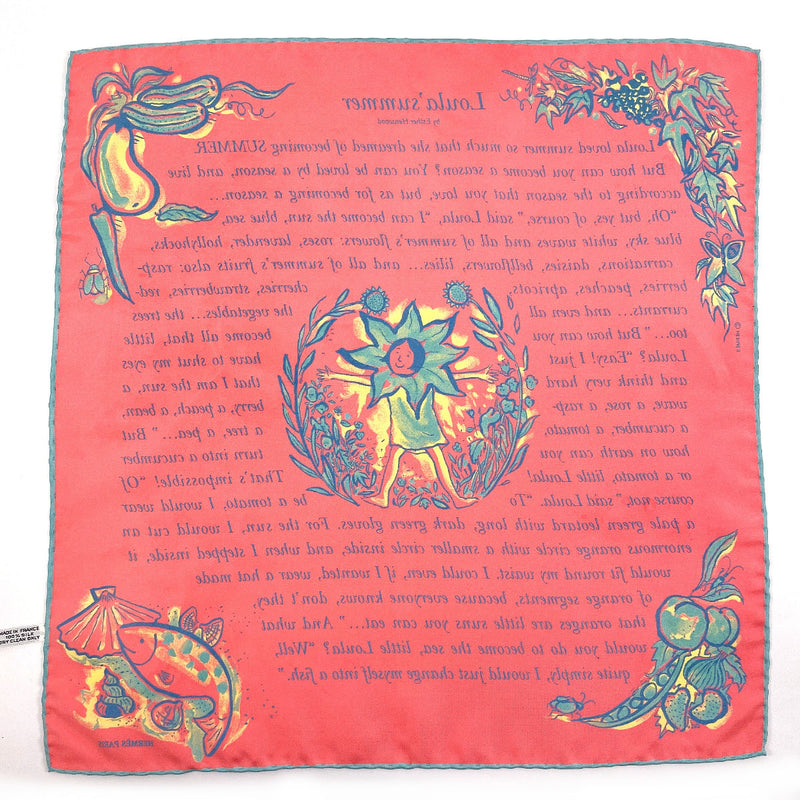 HERMES scarf Petit curry Loula'summer Lula's Summer silk pink Women Used