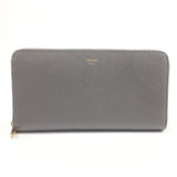 CELINE purse 10B55 Large Zip Around leather gray Women Second hand