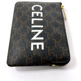 CELINE coin purse 10C662CA2 Coin & card pouch Taurillon Clemence PVC Black Women Used