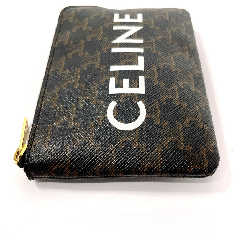 CELINE coin purse 10C662CA2 Coin & card pouch Taurillon Clemence PVC Black Women Used