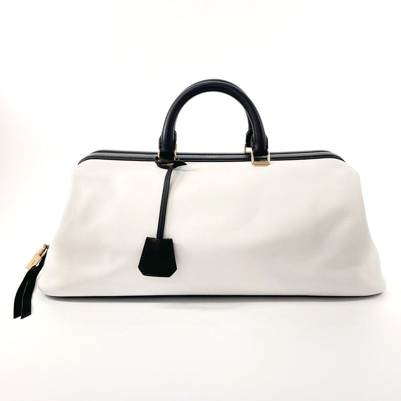 CELINE Handbag Doctor&#39;s bag leather white white Women Used