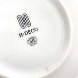 HERMES Tableware H Deco Ash Deco pair plate Porcelain white white unisex New