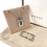 GUCCI Necklace Initial Necklace D Silver925 Silver unisex Used