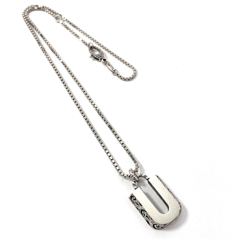 GUCCI Necklace Initial Necklace U Silver925 Silver unisex Used