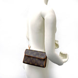 LOUIS VUITTON Waist bag M51855 Pochette Florentine Monogram canvas/Leather Brown Women Used