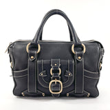 CELINE Handbag leather Black Women Used