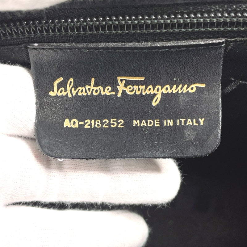 Salvatore Ferragamo Handbag AQ-218252 Vala leather Black Women Used