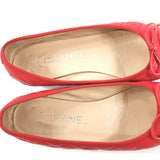 CHANEL pumps Matelasse Matt caviar skin Red Women Used