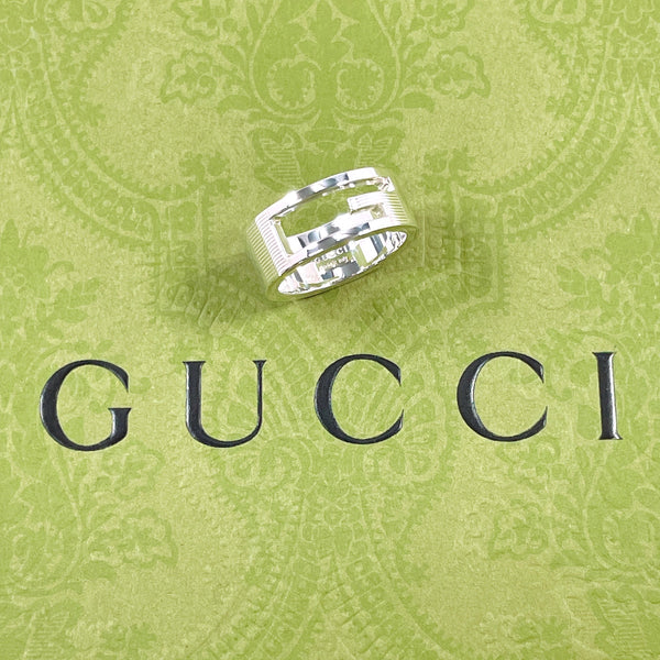 GUCCI Ring Branded Cutout G Silver925 #US 5 1/4 Silver Women Second hand