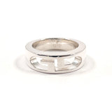 GUCCI Ring Double G logo Silver925 #US 4 3/4 Silver unisex Second hand