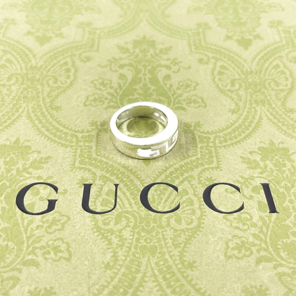 GUCCI Ring GG logo Silver925 #US 4 3/4 Silver unisex Second hand