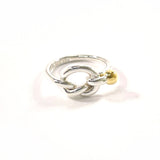 TIFFANY&Co. Ring Hook & Eye Love knot Silver925/K18 yellow gold #8(JP Size) Silver Silver Women Used