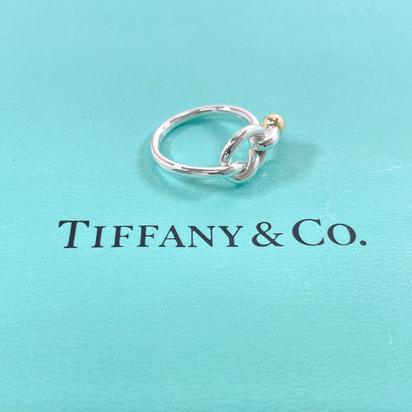 TIFFANY&Co. Ring Hook & Eye Love knot Silver925/K18 yellow gold #8(JP Size) Silver Silver Women Used