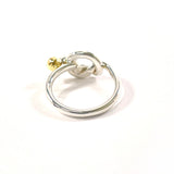 TIFFANY&Co. Ring Hook & Eye Love knot Silver925/K18 yellow gold #8(JP Size) Silver Silver Women Used