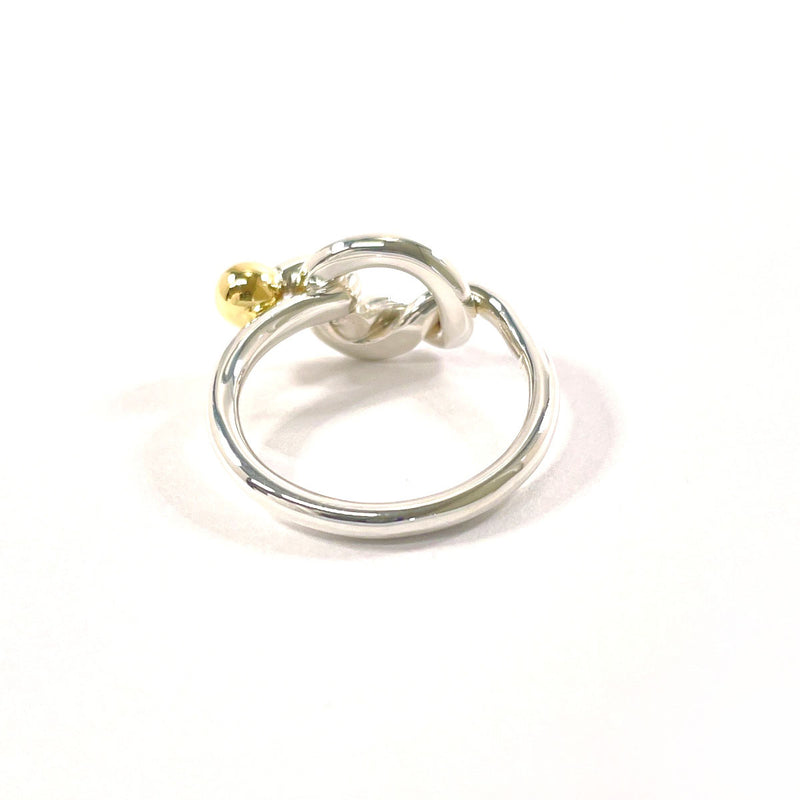 TIFFANY&Co. Ring Hook & Eye Love knot Silver925/K18 yellow gold #8(JP Size) Silver Silver Women Used