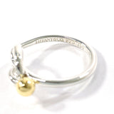 TIFFANY&Co. Ring Hook & Eye Love knot Silver925/K18 yellow gold #8(JP Size) Silver Silver Women Used