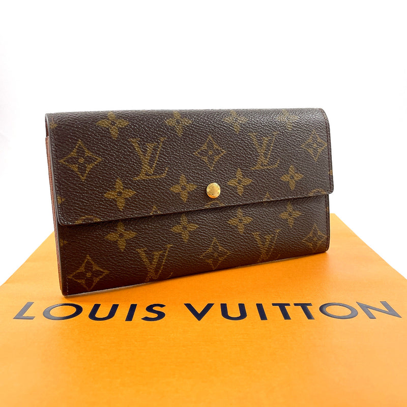 LOUIS VUITTON purse M61725 Pochette Porto Monnet Credit Monogram canvas Brown Women Used