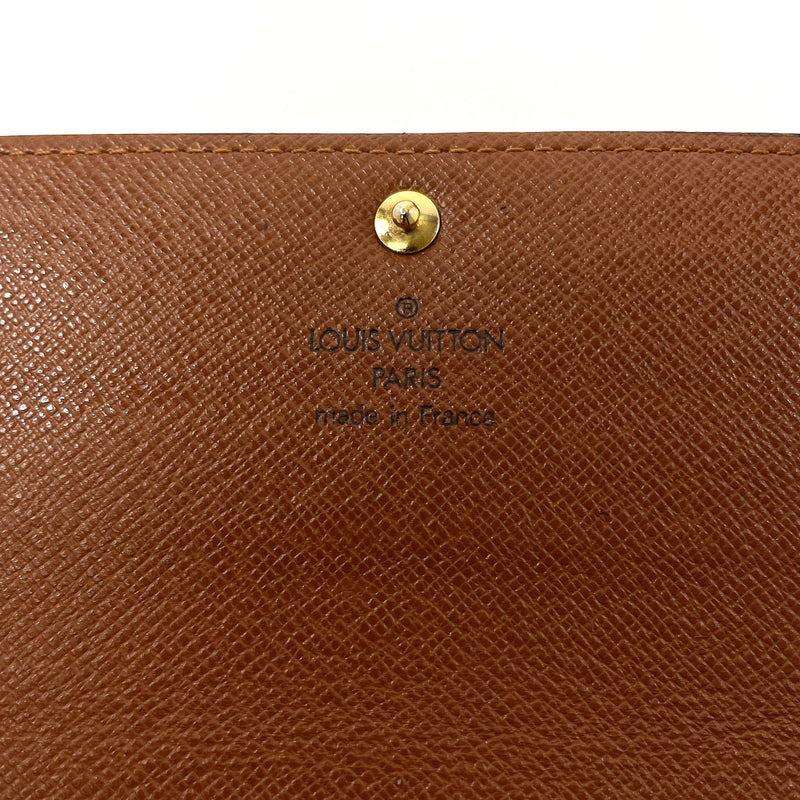 LOUIS VUITTON purse M61725 Pochette Porto Monnet Credit Monogram canvas Brown Women Used