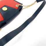 CELINE Shoulder Bag ChainShoulder leather Red Red Women Used