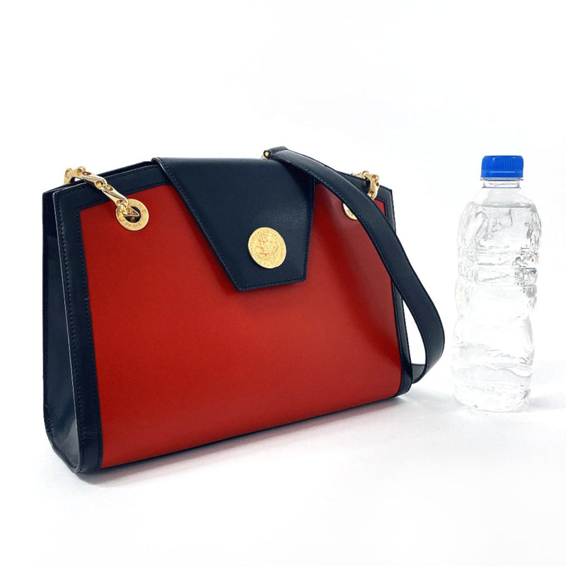 CELINE Shoulder Bag ChainShoulder leather Red Red Women Used