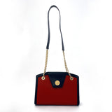 CELINE Shoulder Bag ChainShoulder leather Red Red Women Used