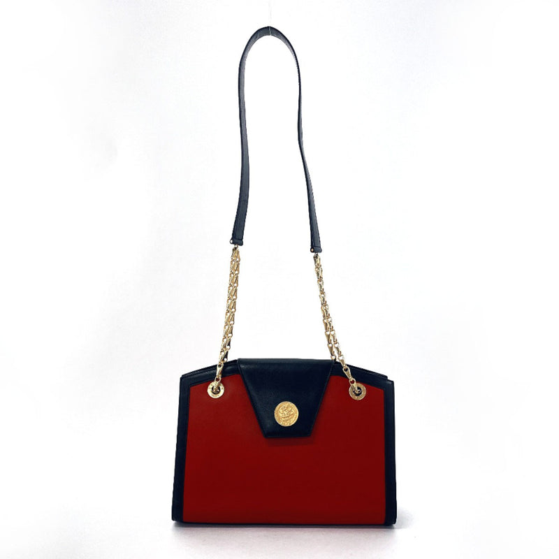 CELINE Shoulder Bag ChainShoulder leather Red Red Women Used