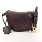 LOEWE Shoulder Bag Heritage leather Dark brown Women Used