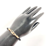 HERMES bracelet Jumbo H Vaux Swift/Gold Plated Black Women Used