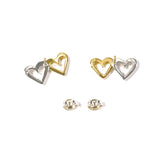 TIFFANY&Co. earring Double heart Silver925/K18 yellow gold Silver Silver Women Second hand