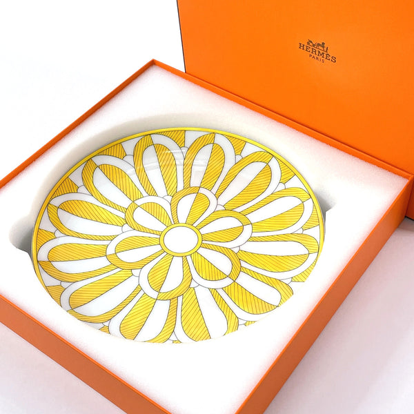 HERMES Tableware P046107P Soleil d'Hermes Dessert plate Porcelain yellow yellow unisex New