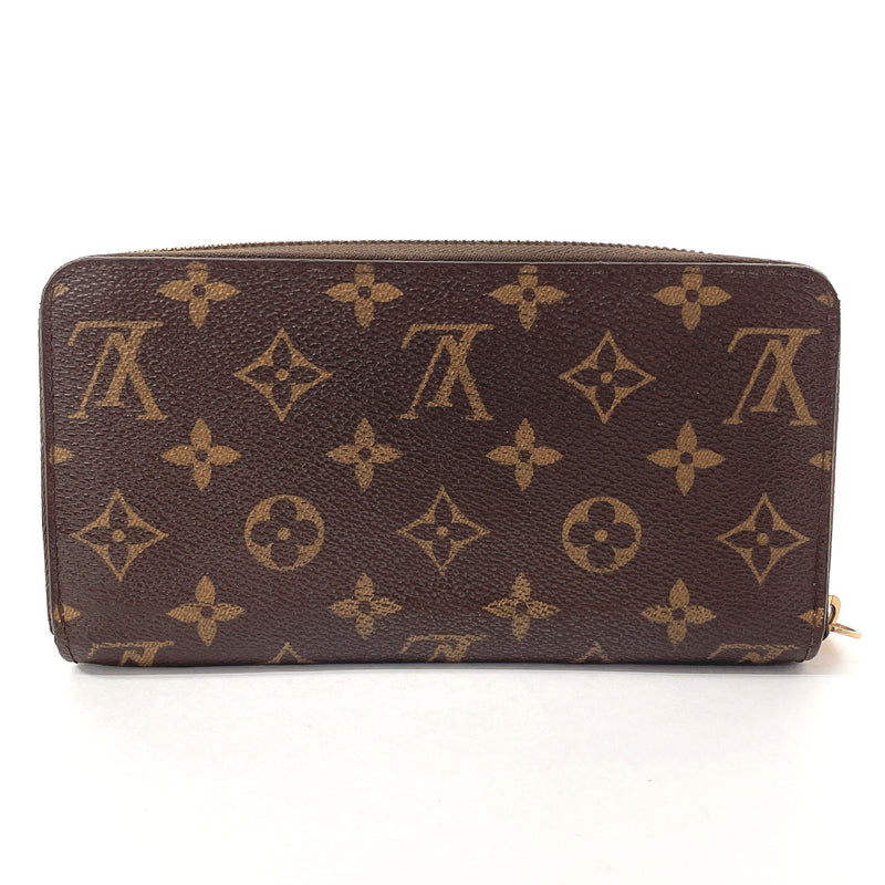 LOUIS VUITTON purse M60017 Zippy wallet Monogram canvas Brown unisex Used