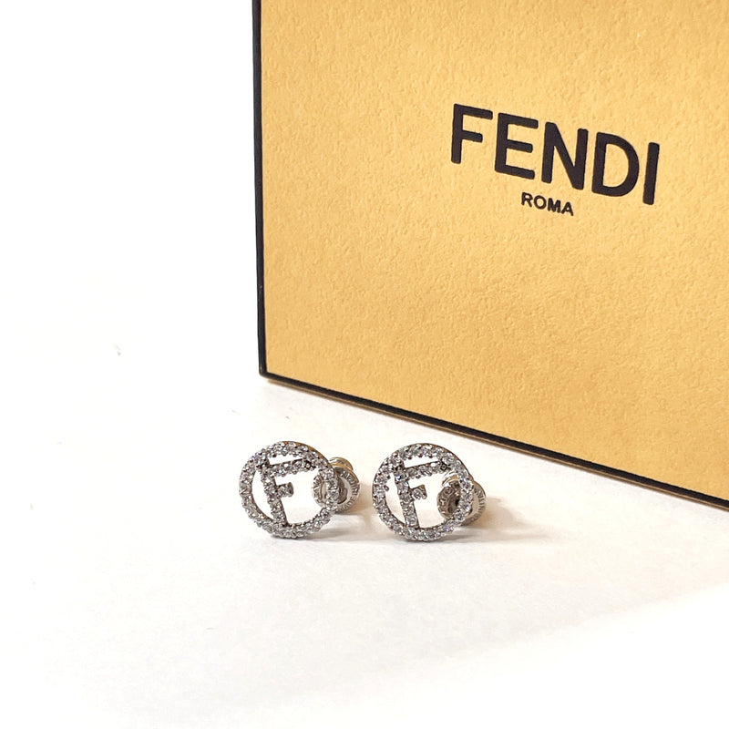 FENDI earring 8AG738 F is Fendi earring metal/Rhinestone Silver Women New