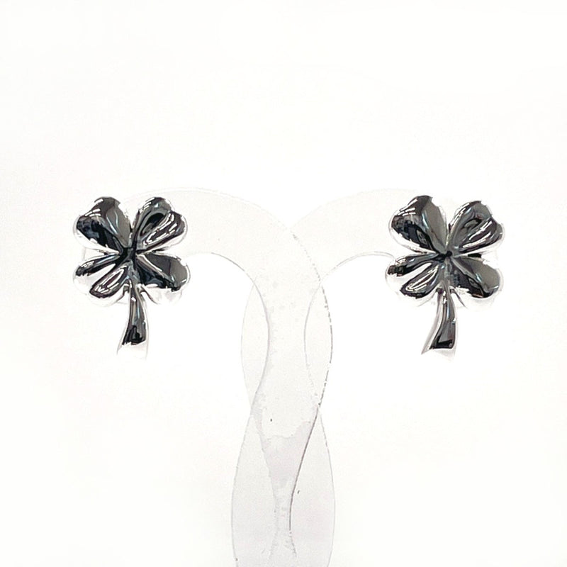 CHANEL earring Clover Silver925 Silver Women Second hand