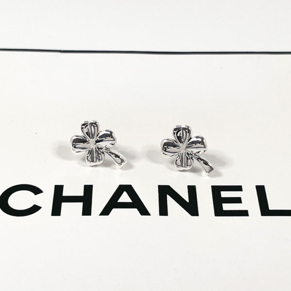 CHANEL earring Clover Silver925 Silver Women Second hand