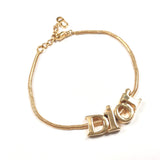 Dior bracelet logo vintage metal gold Women Used