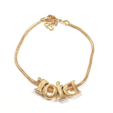 Dior bracelet logo vintage metal gold Women Used