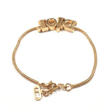 Dior bracelet logo vintage metal gold Women Used