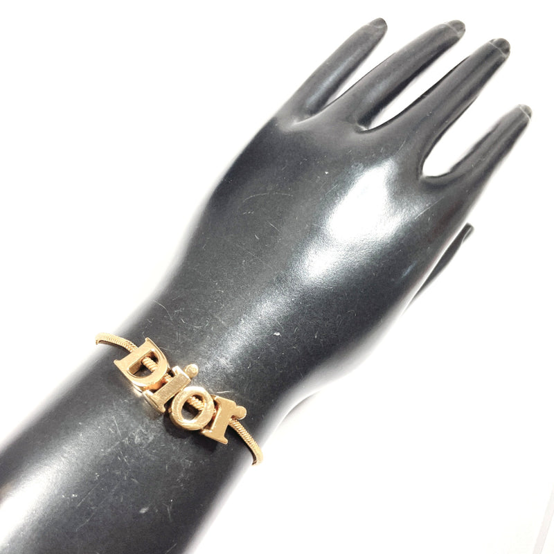 Dior bracelet logo vintage metal gold Women Used