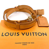 LOUIS VUITTON Shoulder strap For Keepall Leather Brown unisex Used