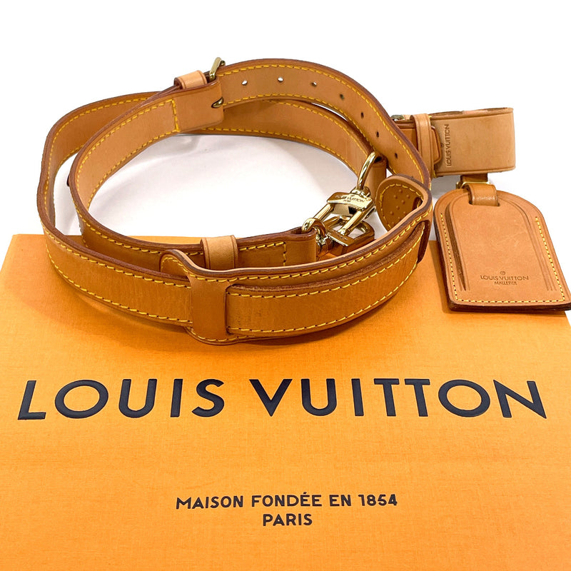 LOUIS VUITTON Shoulder strap For Keepall Leather Brown unisex Used