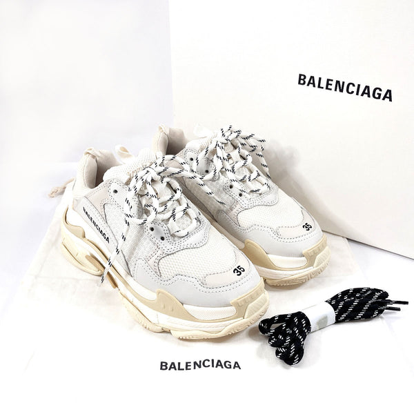 BALENCIAGA sneakers 524036 Triple S Nylon white Women Used