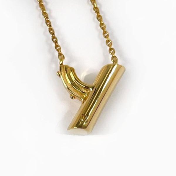 LOUIS VUITTON Necklace M61080 LV&ME Initial Y metal gold unisex Used