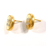 CHANEL earring AB2146 COCO Mark metal/Rhinestone gold C19 A Women Used